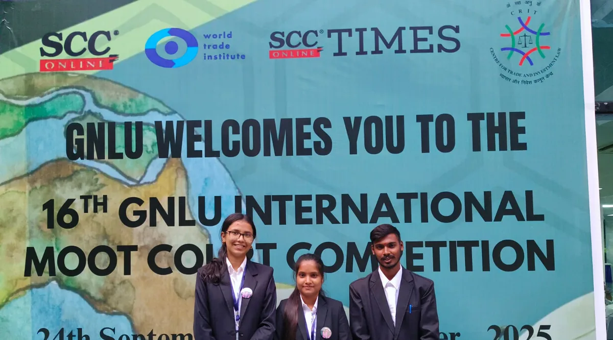 College team at the 16th GNLU International Moot Court Competition